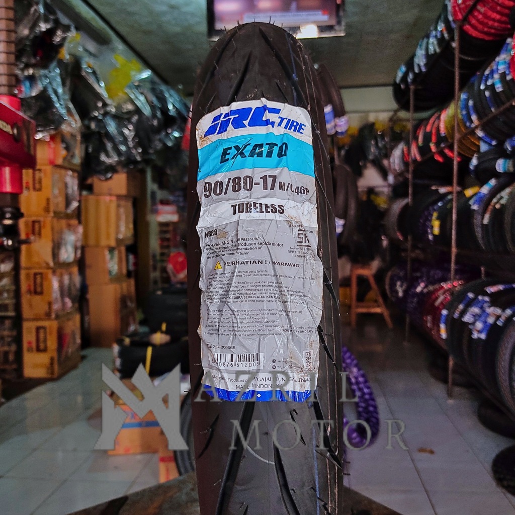 IRC EXATO RING 17 90/80-17 BAN LUAR TUBLESS BAN LUAR MOTOR