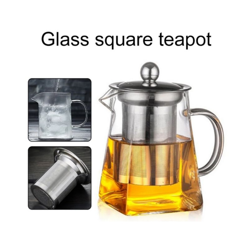 teko kaca saring teh gelas Chinese tea teapot saringan transparan cangkir Dengan mug penutup Japanes