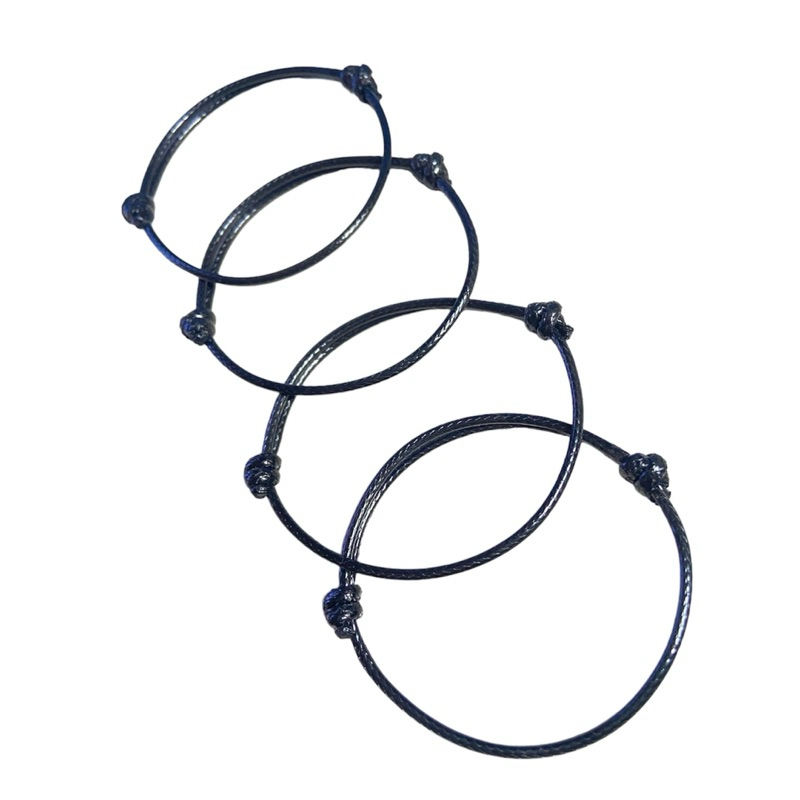 Gelang Hitam Waterproof 2mm wax