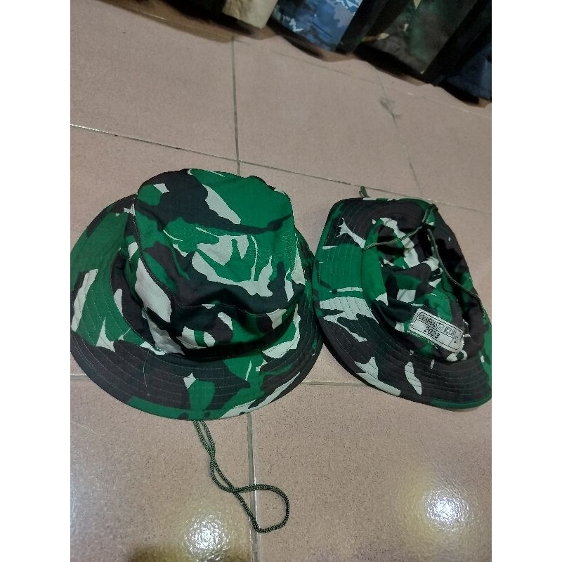 TOPI RIMBA JATAH PEMBAGIAN TNI AD TERBARU / TOPI RIMBA LORENG ORIGINAL TNI AD / TOPI RIMBA TNI AD