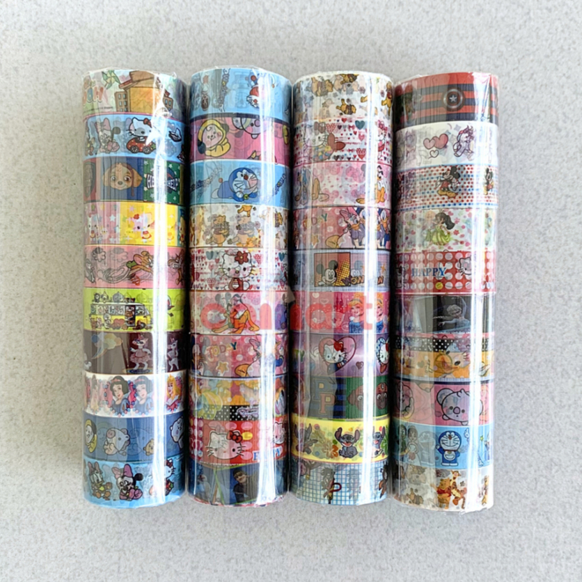 

Isolasi Karakter - Solasi - Solatip Tape - Selotip Motif Gambar Fancy Lucu Isi 10pcs