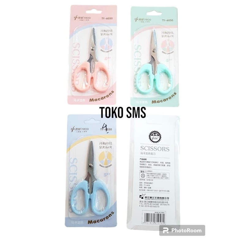 

GUNTING 5 inci WARNA MACARON FROG MURAH BARU