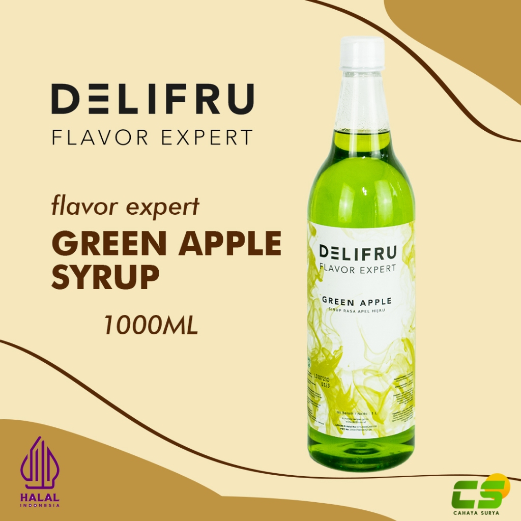 

Delifru Syrup/Sirup - Green Apple Syrup 1000 ml