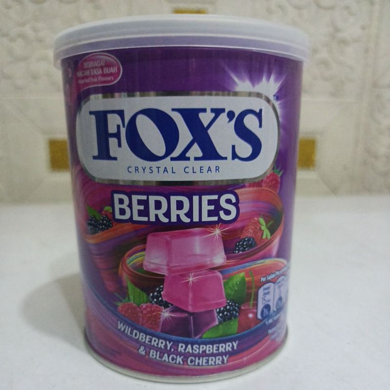 

permen fox berries kaleng