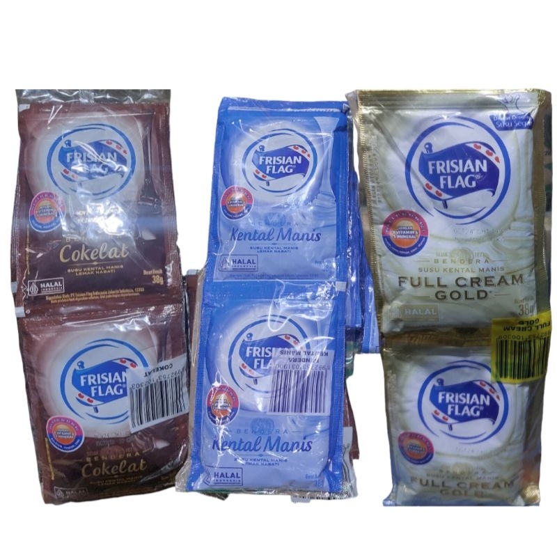 

Frisian Flag Susu Kental Manis Bendera Sachet Renteng
