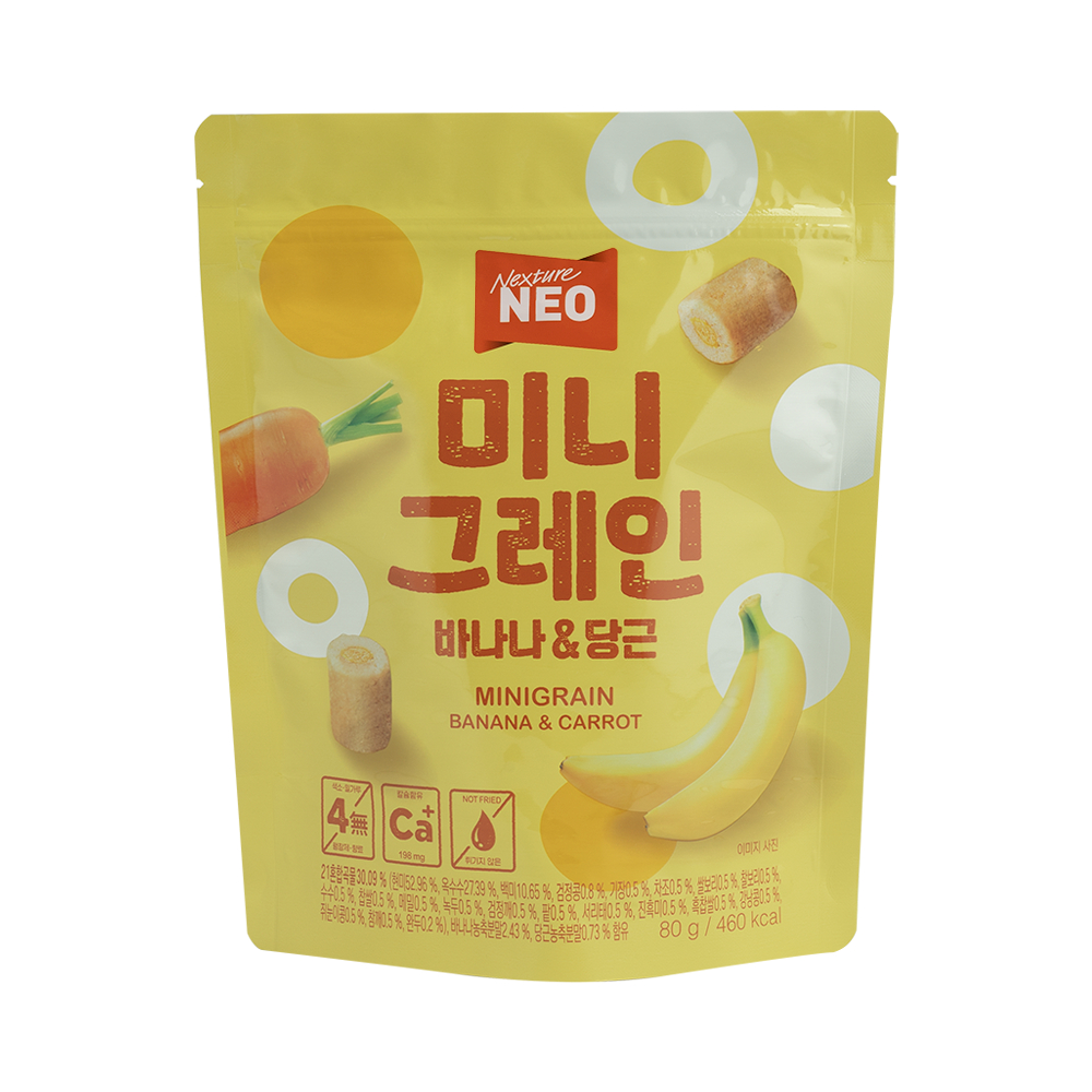 

Lotte Confectionery Neo Minigrain Banana & Carrots 80gr Snack Gandum Korea Rasa Krim Pisang Dan Wortel
