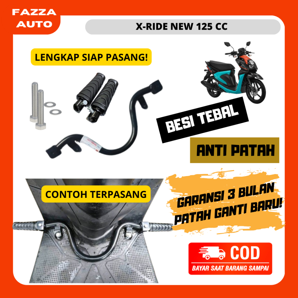 FOOTSTEP DEPAN XRIDE NEW (125 CC) PAKET LENGKAP