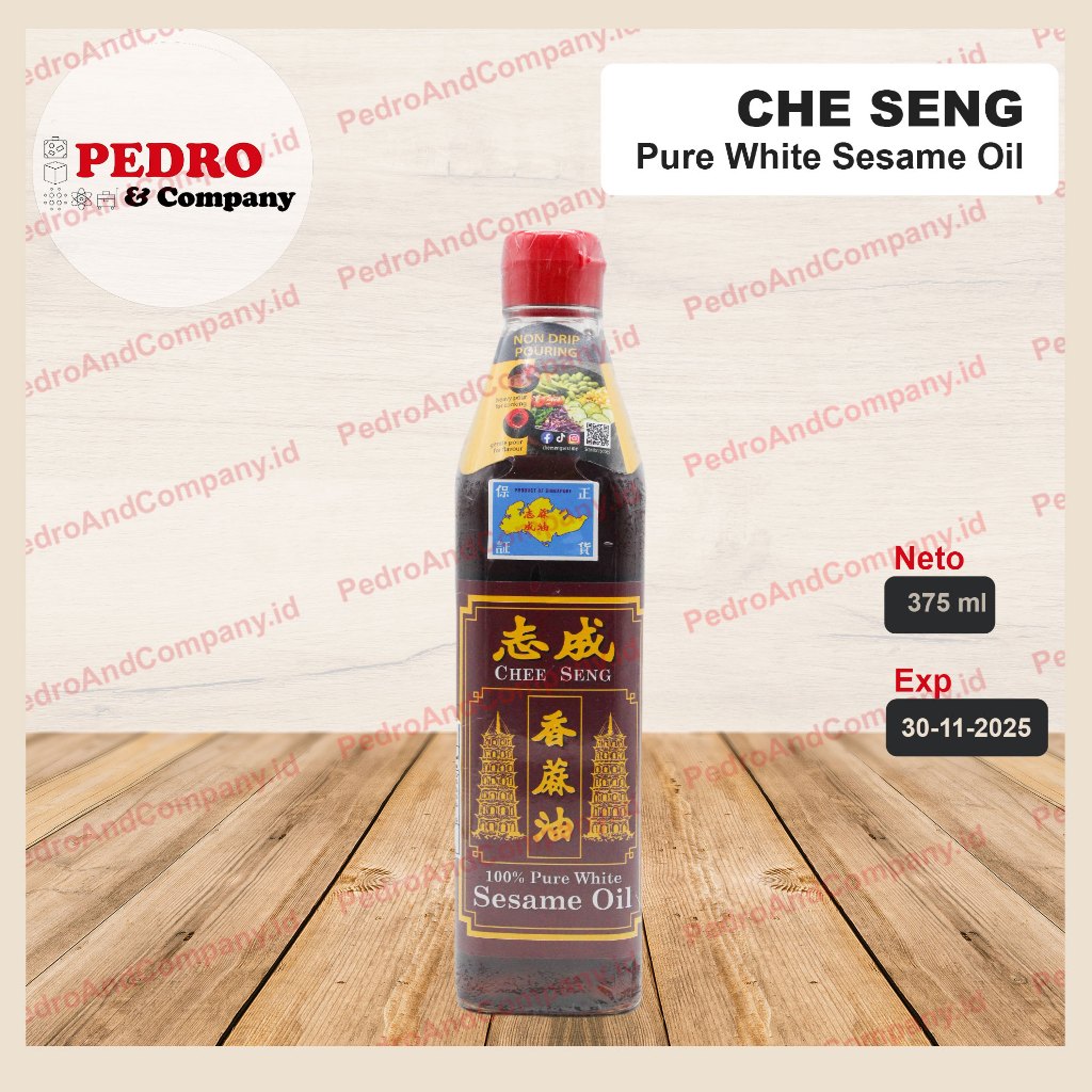 

Chee Seng Pagoda - Minyak wijen/ sesame oil (375 ml) pure white