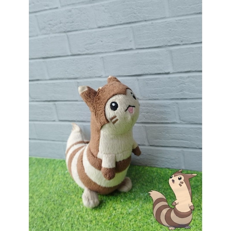 Boneka Plush Keychain Pokemon [ Furret ] Original Banpresto