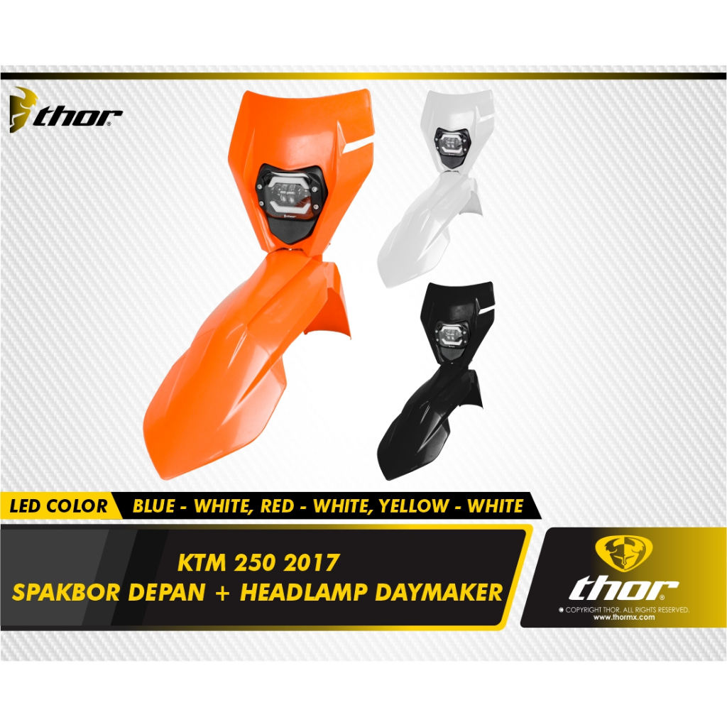 Sparkboard Spakbor Slebor Depan Headlamp Lampu Depan Daymaker Led Ktm 250 2017 Thor