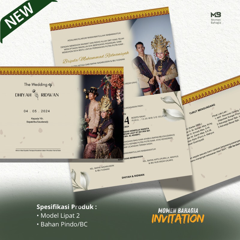 Undangan Adat Batak Adat Melayu Free Undangan Website Murah & Tebal. Desain Tidak Pasaran