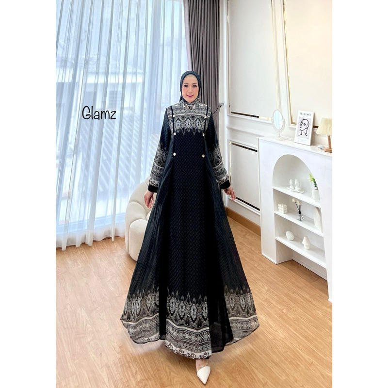 Set Gamis Jilbab Segiempat | Set Gamis Hijab Ceruty | Gamis Ceruty Terbaru | Gamis Kekinian Murah