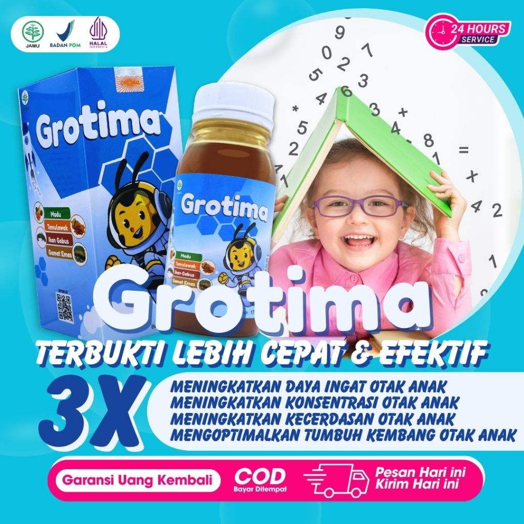 Vitamin Anak DHA / Vitamin Otak Anak Pintar / Vitamin Otak Anak Cerdas / Grotima Vitamin Kecerdasan 