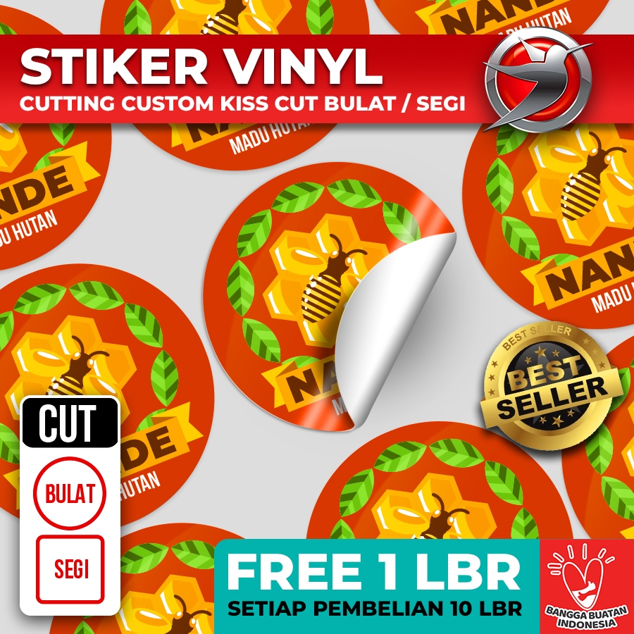 

Cetak Stiker Label Vinyl A3+ plus Cutting Print and Cut Sticker Custom Vinyl