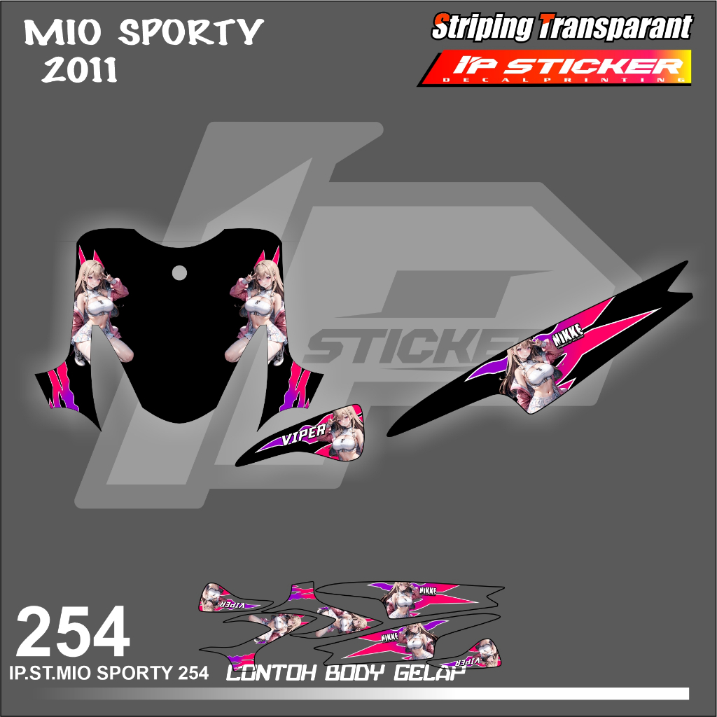 MIO SPORTY 2011 (COD) STIKER STRIPING MOTOR YAMAHA MIO SPORTY 2011 HOLOGRAM DAN TRANSPARAN