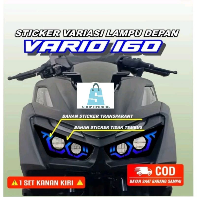 stiker alis angle lampu depan vario 160new(satu pasang)