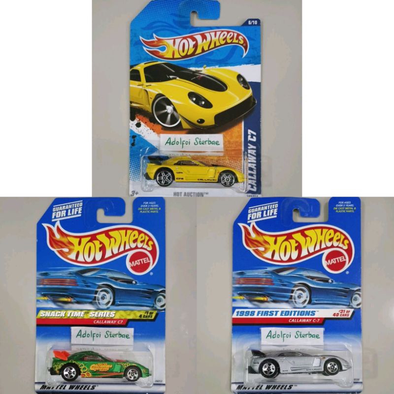 hotwheels hot wheels callaway calaway C7 C-7 hot auction 1997 first editions snack time series