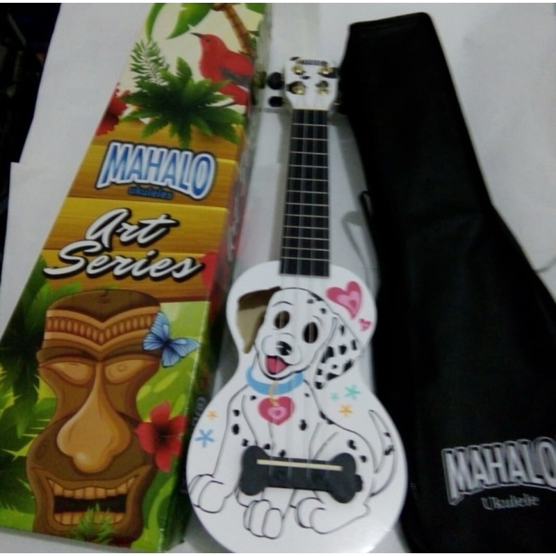 ukulele mahalo dalmation putih