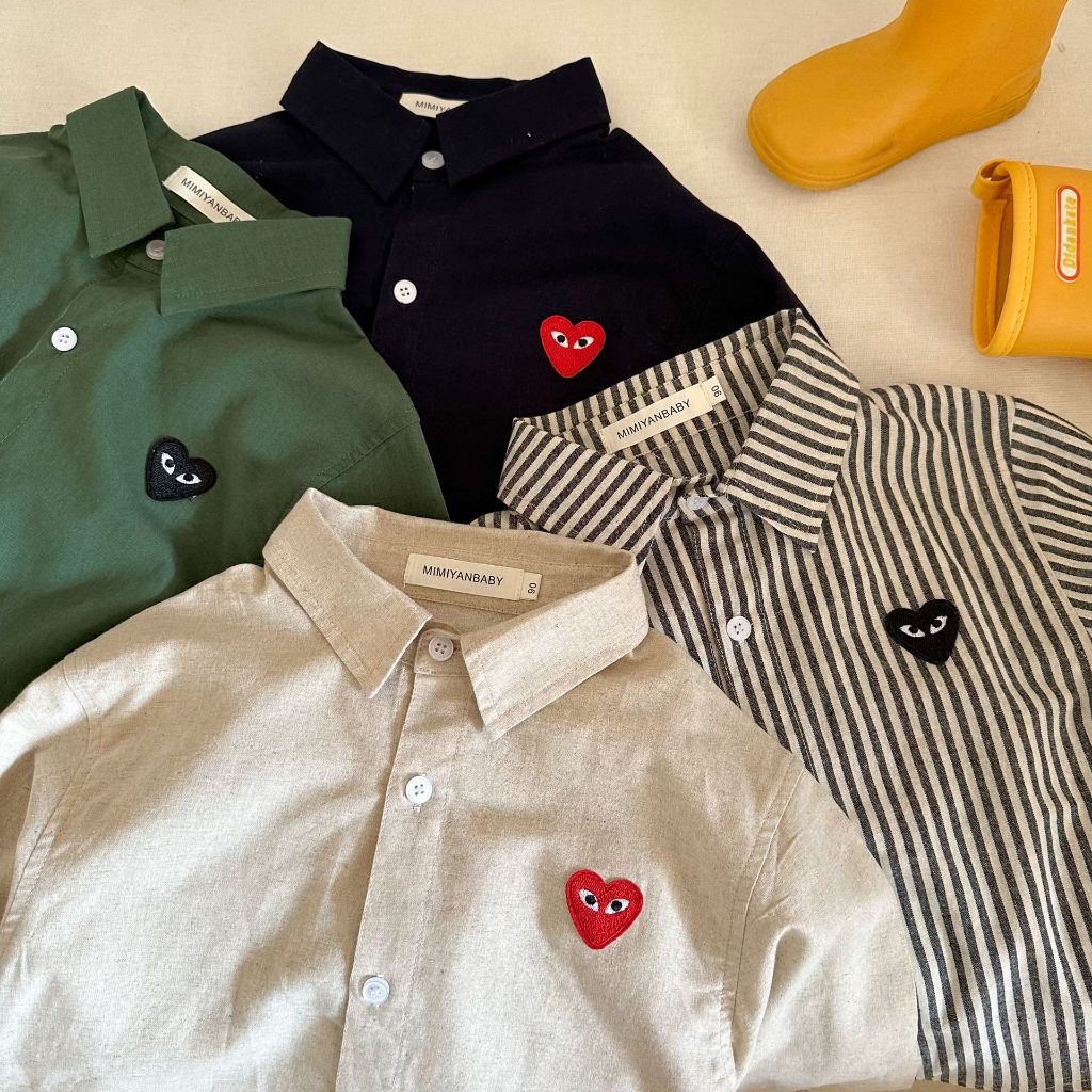 CK(L)567 LOV3 Long sleeve Shirt | Kemeja Linen Lengan Panjang Anak Laki-Laki | Baju Anak