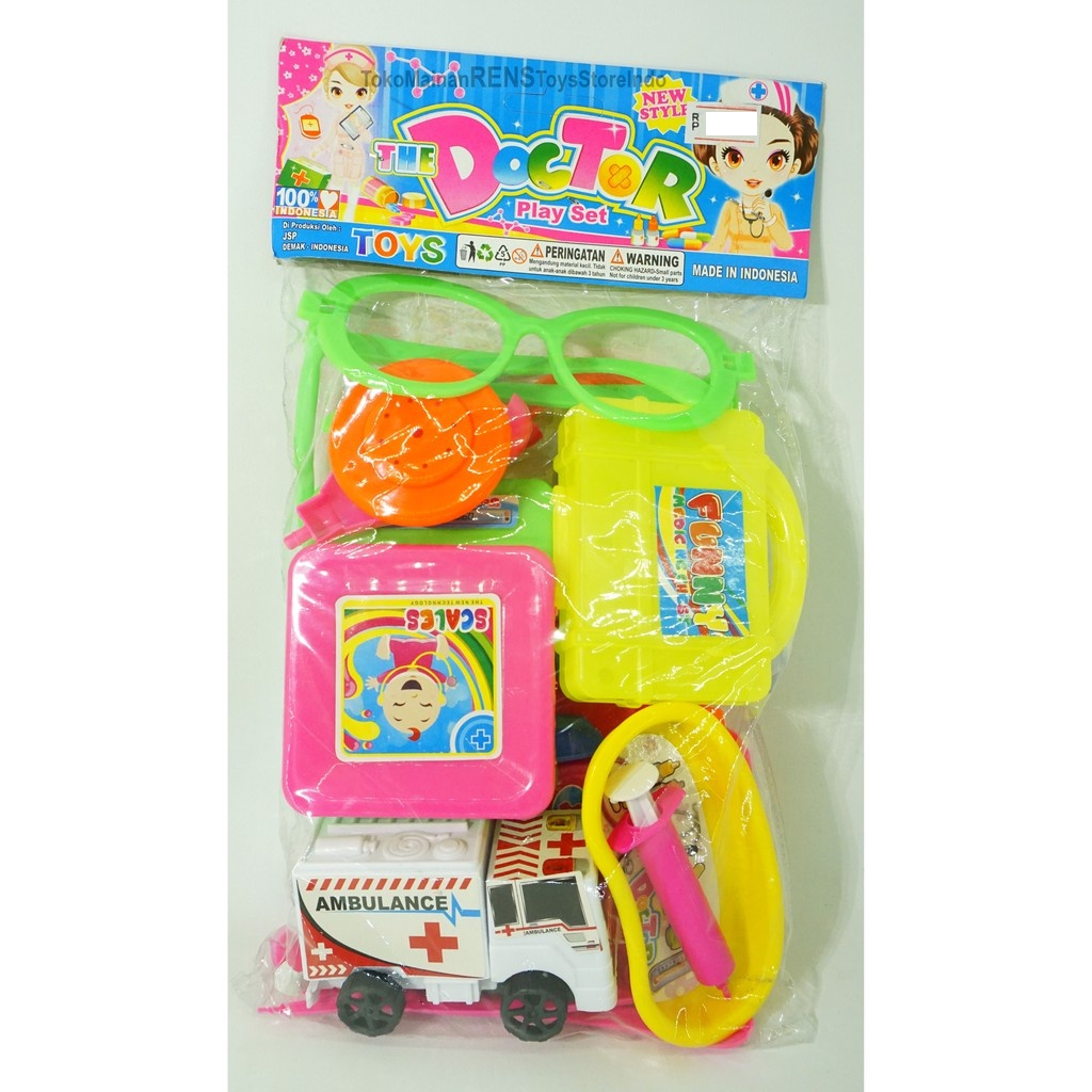 [TMK] Mainan Anak Dokter Mobil Ambulance Set Mainan