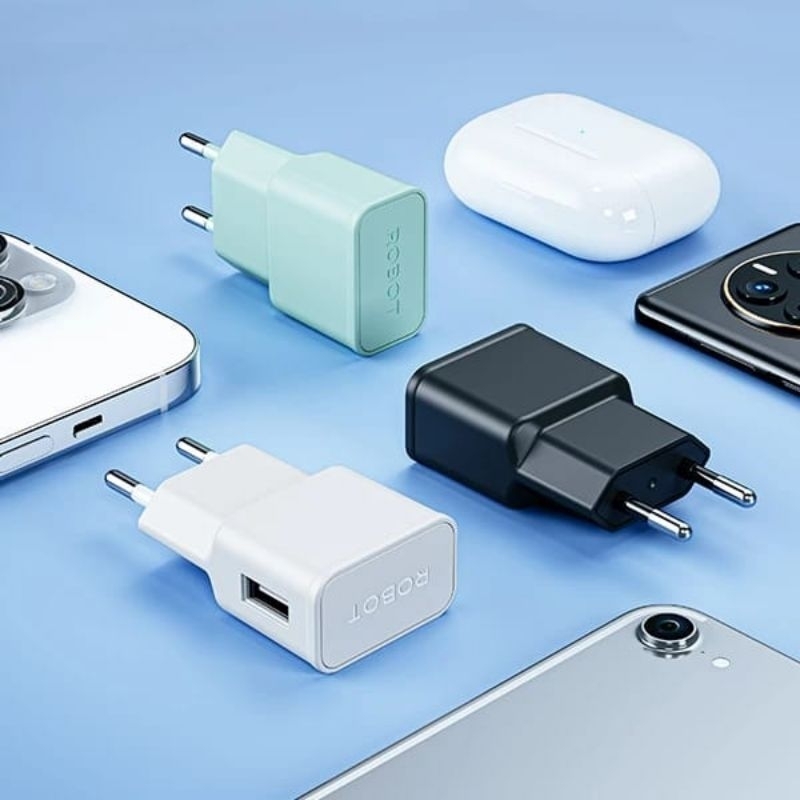 ROBOT Adaptor Kepala Charger RT-K4 Travel Charger Batok Casan HP