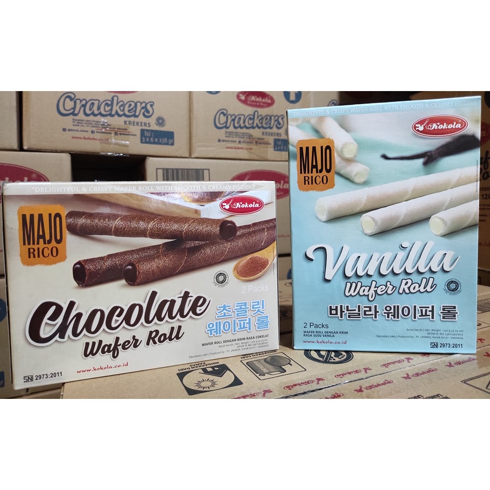 

KUALITAS TERBAIK Majorico Wafer Roll 1G chocolate dan vanila 24 box BONUS TAS cocok u bingkisan hajatan acara nikahan hampers parcel lebaran idul Fitri free tas paper bag hajatan roti asul asul