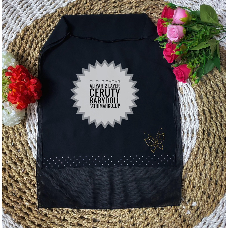 Cadar karet tali 2 Layer Manik Butterfly/Cadar 2 layer ceruty babydoll best seller Termurah/Cadar De