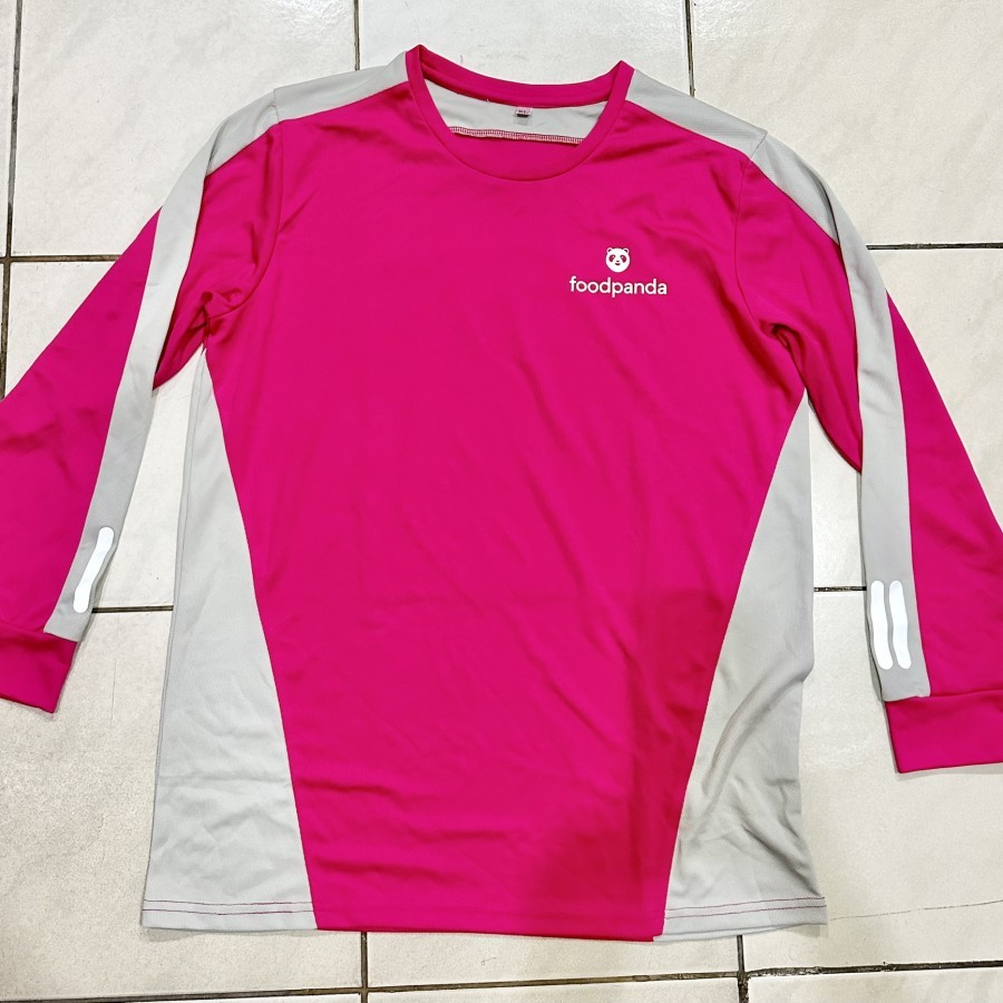Kaos Lengan Panjang Delivery Driver FoodPanda Singapore Ojek Online