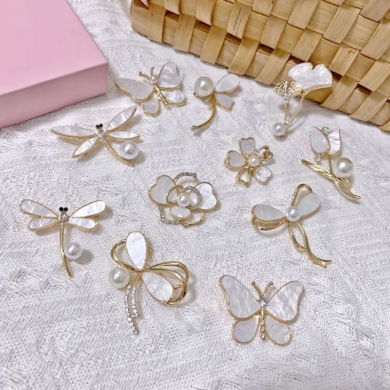 BROS BROOCH MUTIARA CANTIK LUCU BROSS HIJAB PIN BAJU