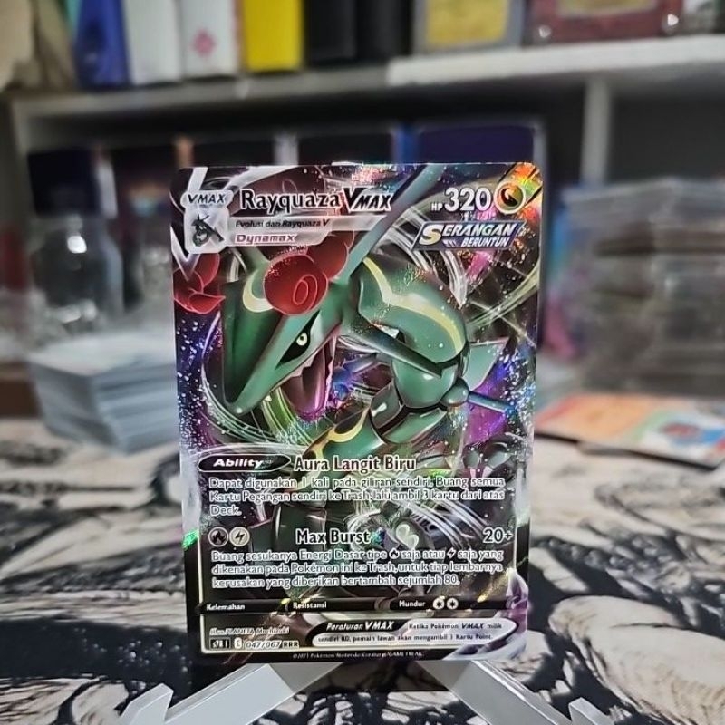 rayquaza vmax rrr kartu pokemon tcg indonesia original