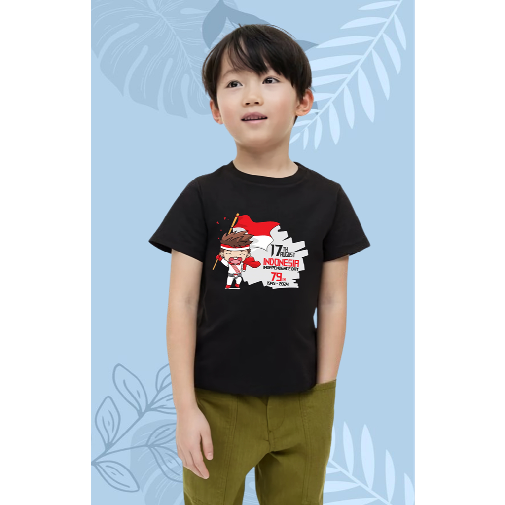 baju kaos anak laki-laki 17 agustus