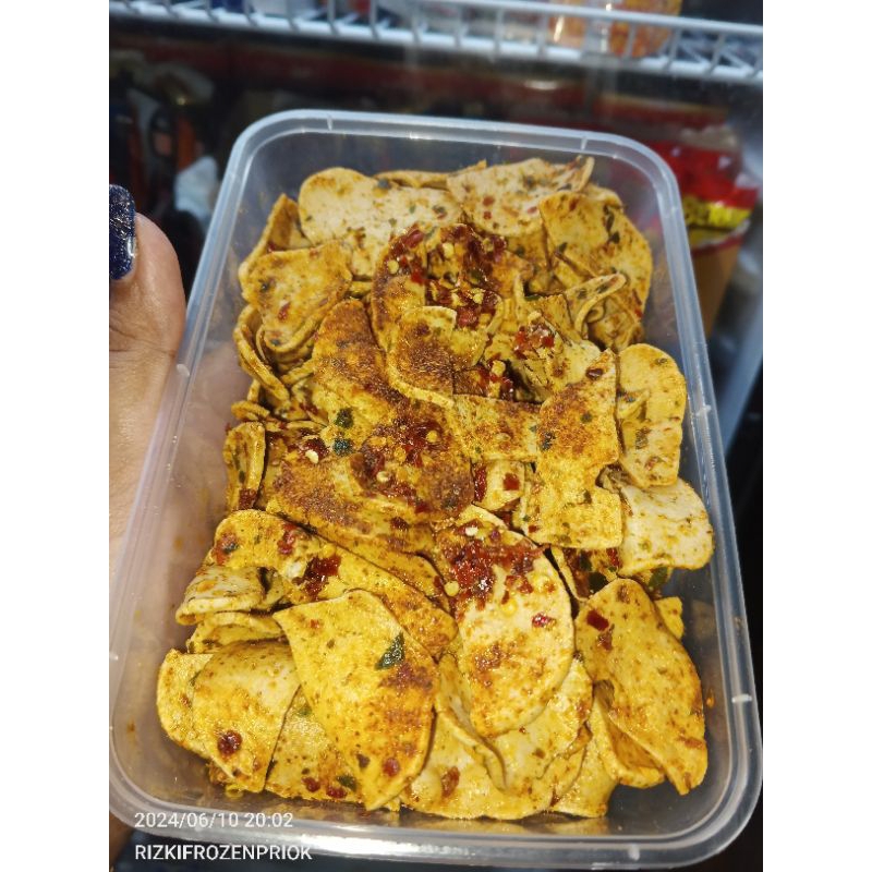 

Basreng/makroni pedas daun jeruk