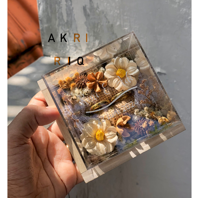 KOTAK CINCIN AKRILIK RUSTIC RING BOX RUSTIC BOX CINCIN RUSTIC