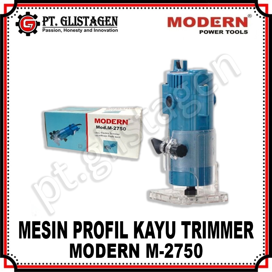 MODERN M2750 Mesin Profil Kayu Wood Trimmer Router Trimer 6mm M-2750
