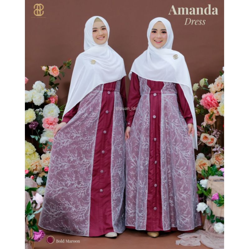 READY STOCK DRESS AMANDA BY PUAN (DRESS ONLY MOM)