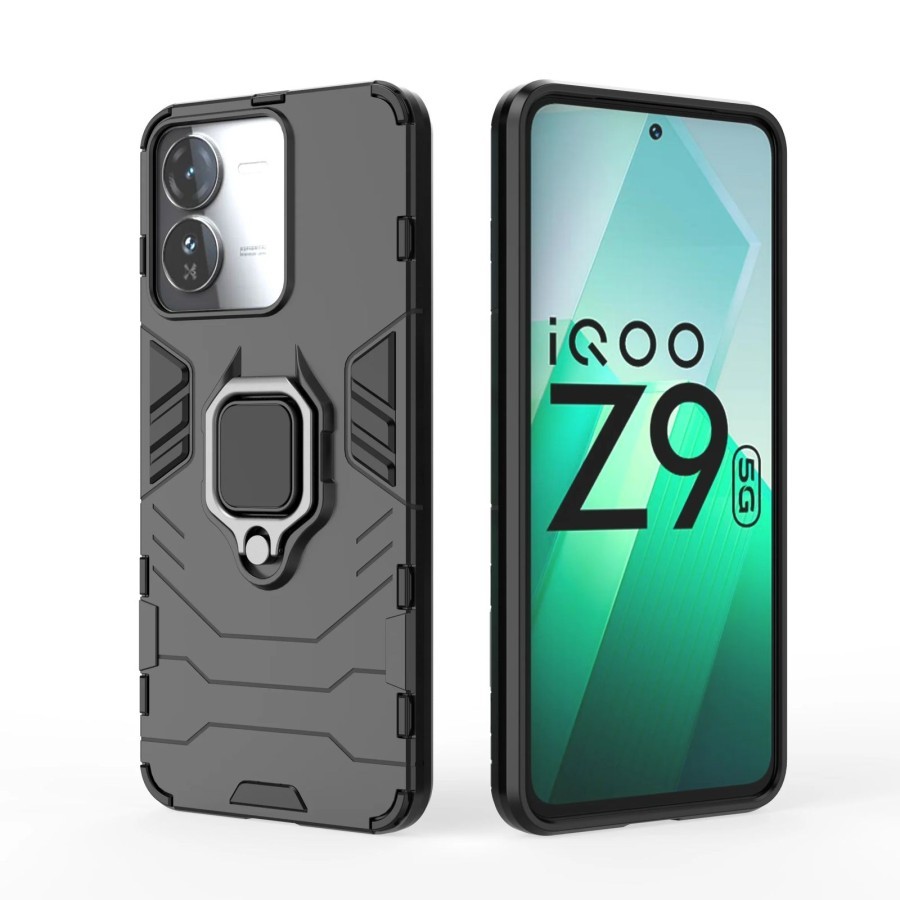 IQOO Z9 / Z9X / IQOO Z7 / IQOO Z7X CASE HYBRID RING PANTHER COVER TPU ARMOR RINGSTANDING SOFTCASE HA