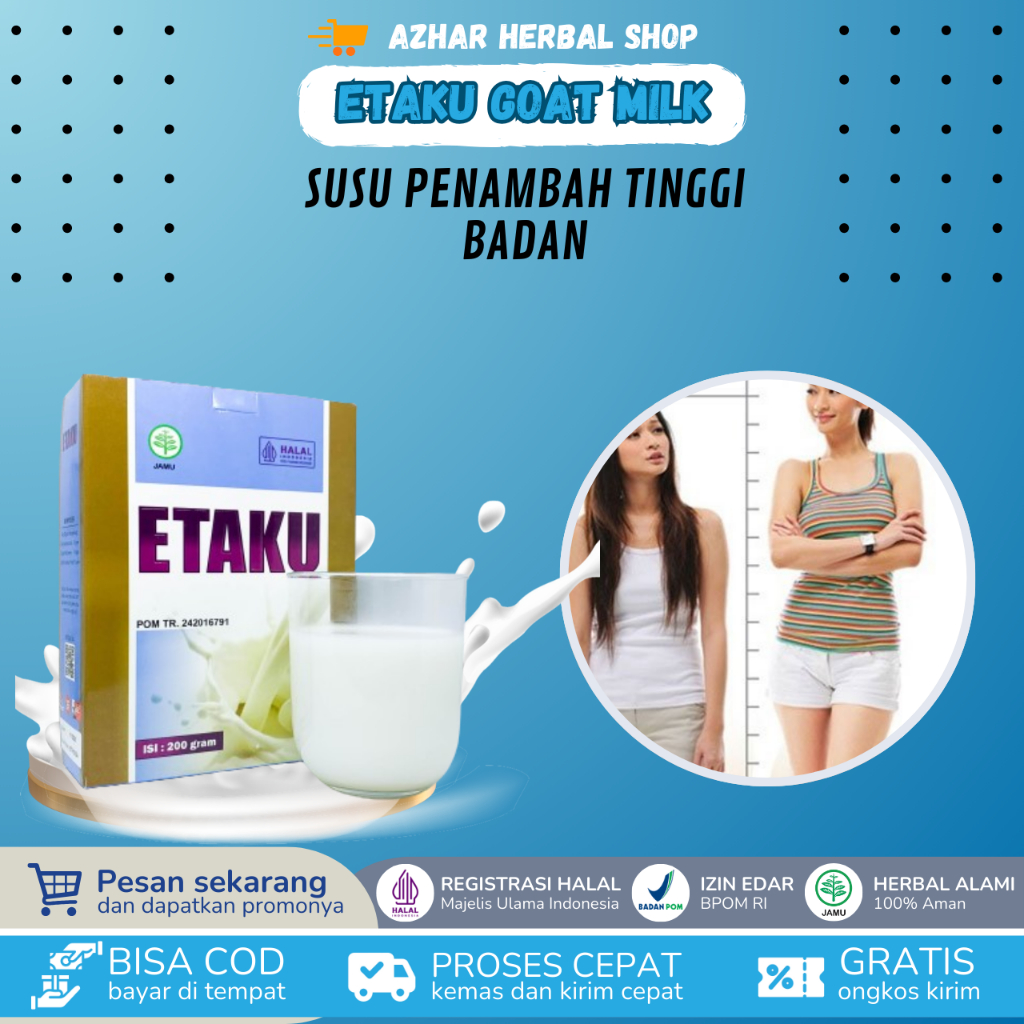 

Etaku Goat Milk Susu Kambing Etawa Bubuk Murni Walatra Etaku Solusi Untuk Peninggi Badan