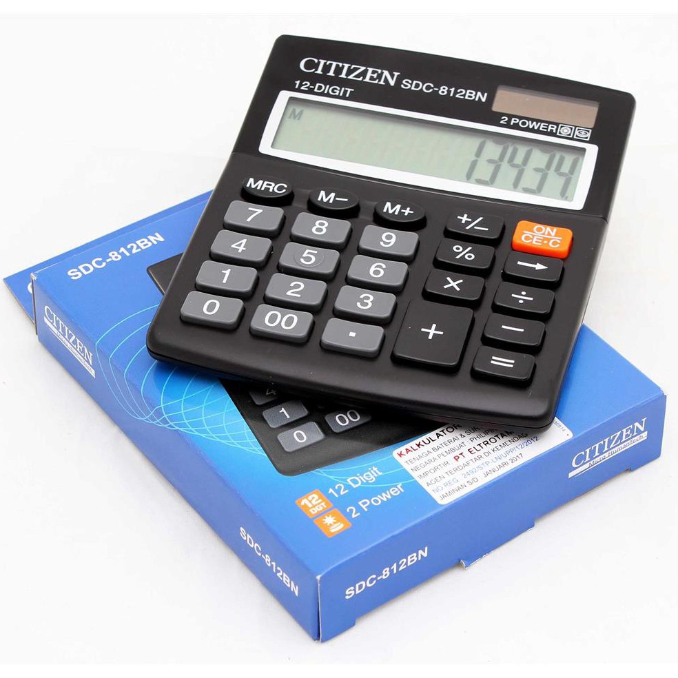 

SHOPEE 66 KALKULATOR 12 DIGIT ANGKA CITIZEN SDC 812 CALCULATOR DIGITAL Terpercaya