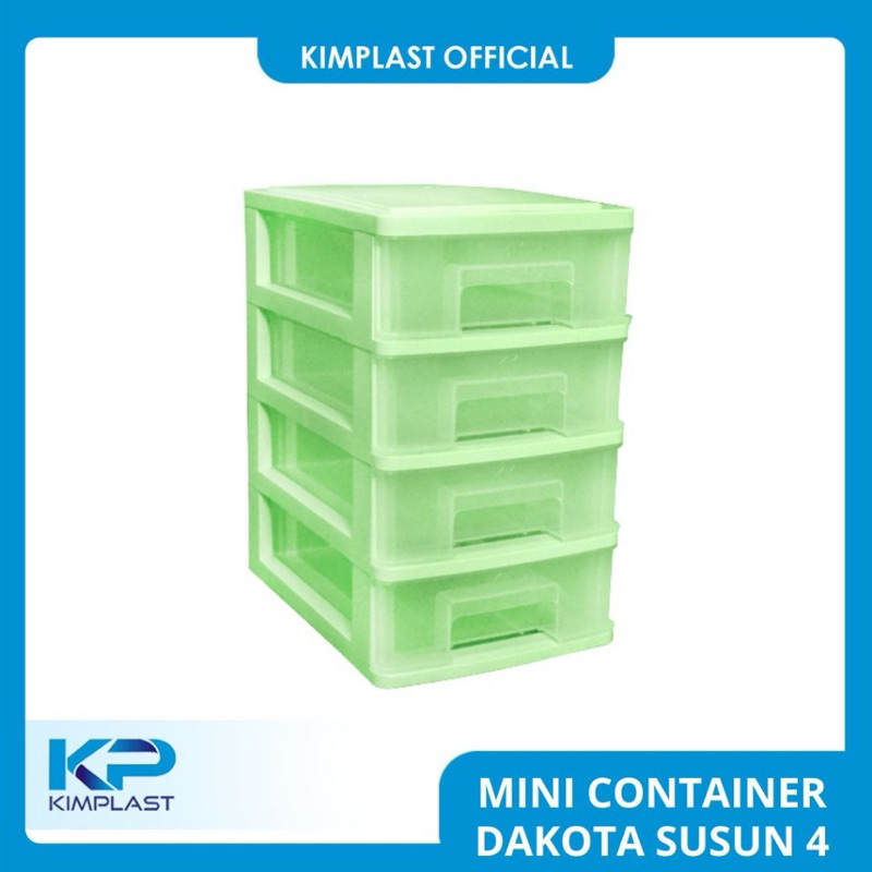 KIMPLAST Mini Container Dakota Susun 4/ Rak Mini Susun 4/ Rak Mini Serbaguna/ Rak Makeup Mini