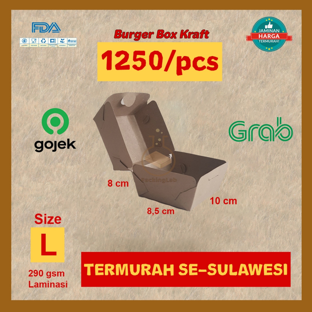 BOX BURGER / DUS BURGER / TEMPAT BURGER / KEMASAN BURGER / DIMSUM