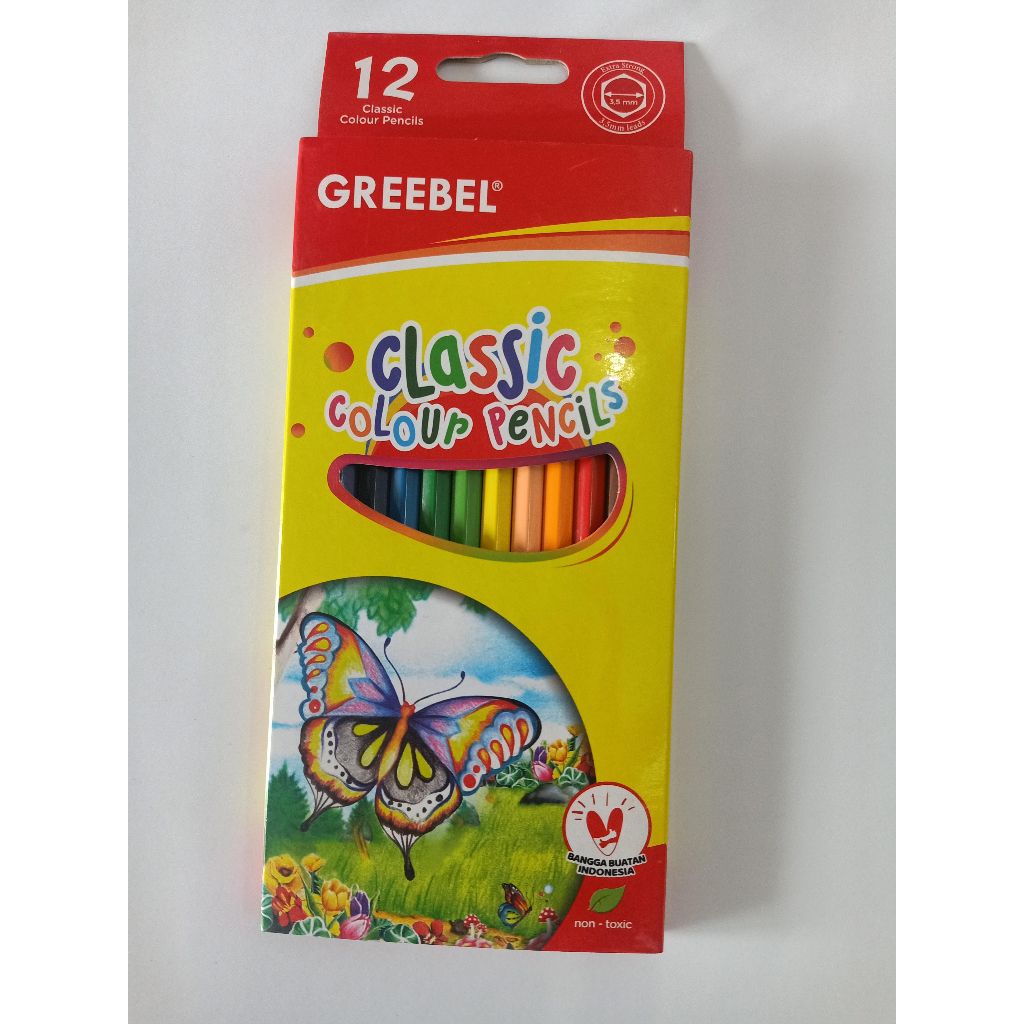 

Pensil Warna Greebel Panjang Isi 12 - 12 Classic Color Pencils 7012