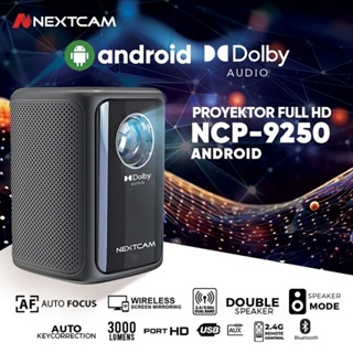 Proyektor android NCP-9250 smart projector mirroring dolby 3000lumens smart proyektor auto fokus blu
