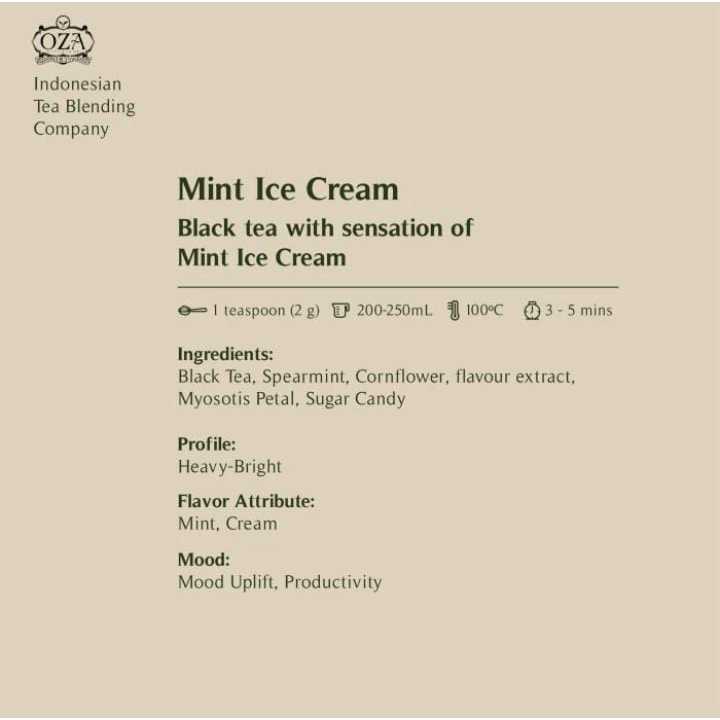 

Black tea with sensation of Mint Ice Cream