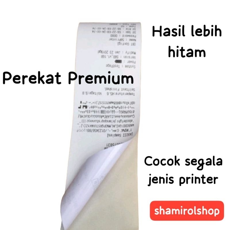 

KERTAS STICKER THERMAL 58 MM COCOK UNTUK PRINTER LABEL 58 MM PANJANG 5,5 METER