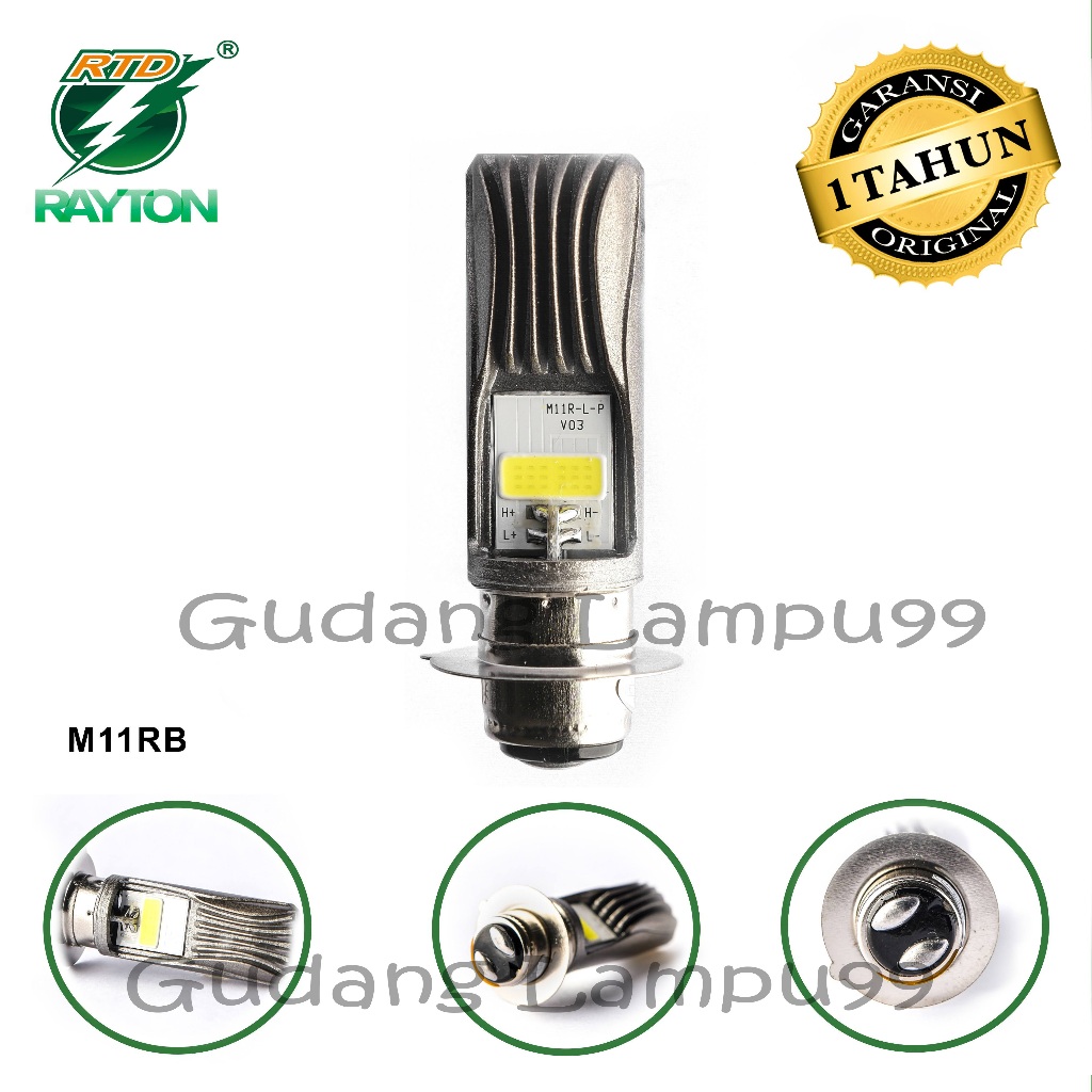 LAMPU LED MOTOR RTD RAYTON M11R SOCKET H4 & H6 ORI