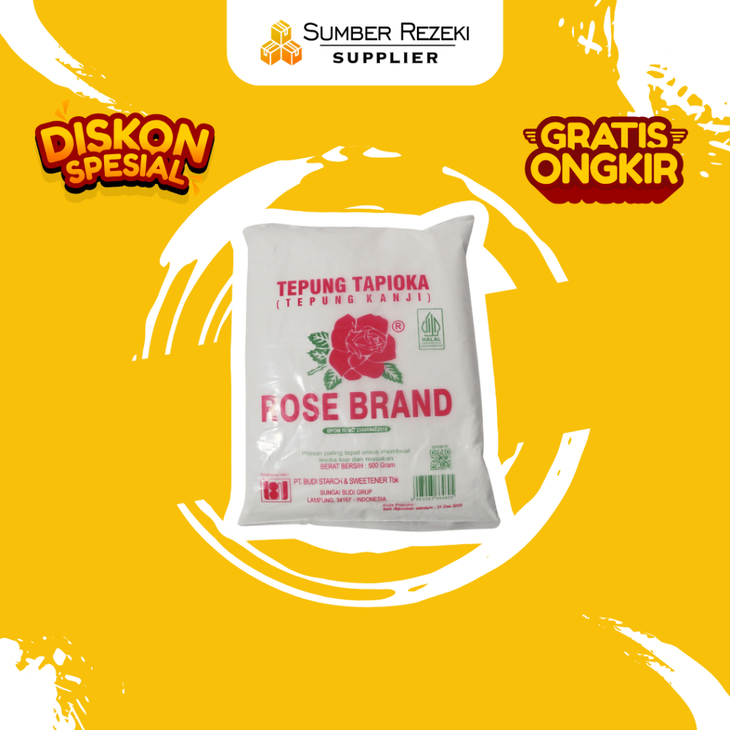 

Tepung Tapioka Rose Band 500gr