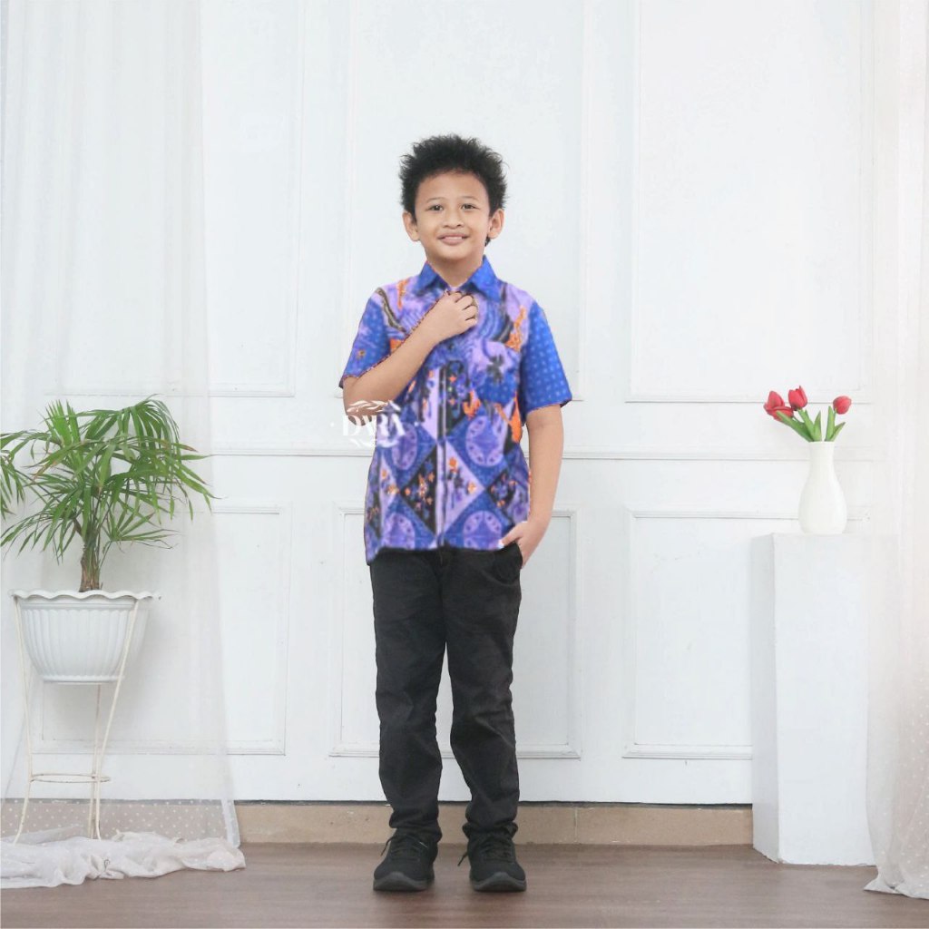 DISKON COUPLE KELUARGA KEMEJA BATIK PRIA & BATIK WANITA ANAK-ANAK AYAH & IBU 100377 KEMEJA TUNIK