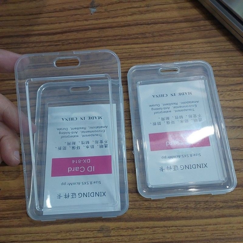 

card holder tutup transparan