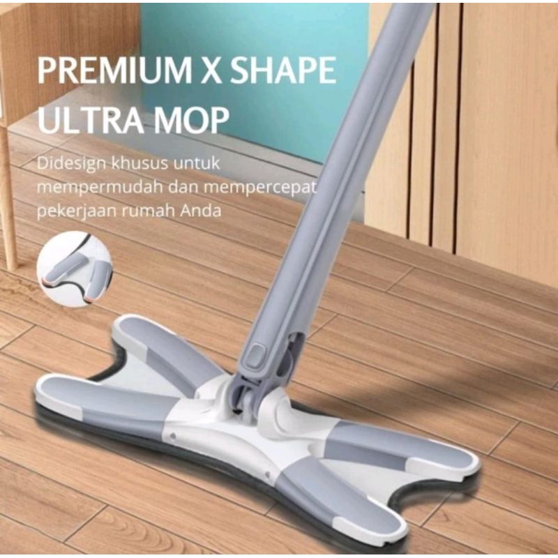 (PS) ALAT PEL SHAPE MOP V-0016 - Alat Pel Flat X Shape / Vanstar Magic Mop