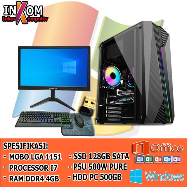 PC CPU Komputer Rakitan Lengkap Core i7 - SIAP PAKAI